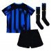 Inter Milan Dětské Oblečení Domácí Dres 2023-24 Krátkým Rukávem (+ trenýrky)